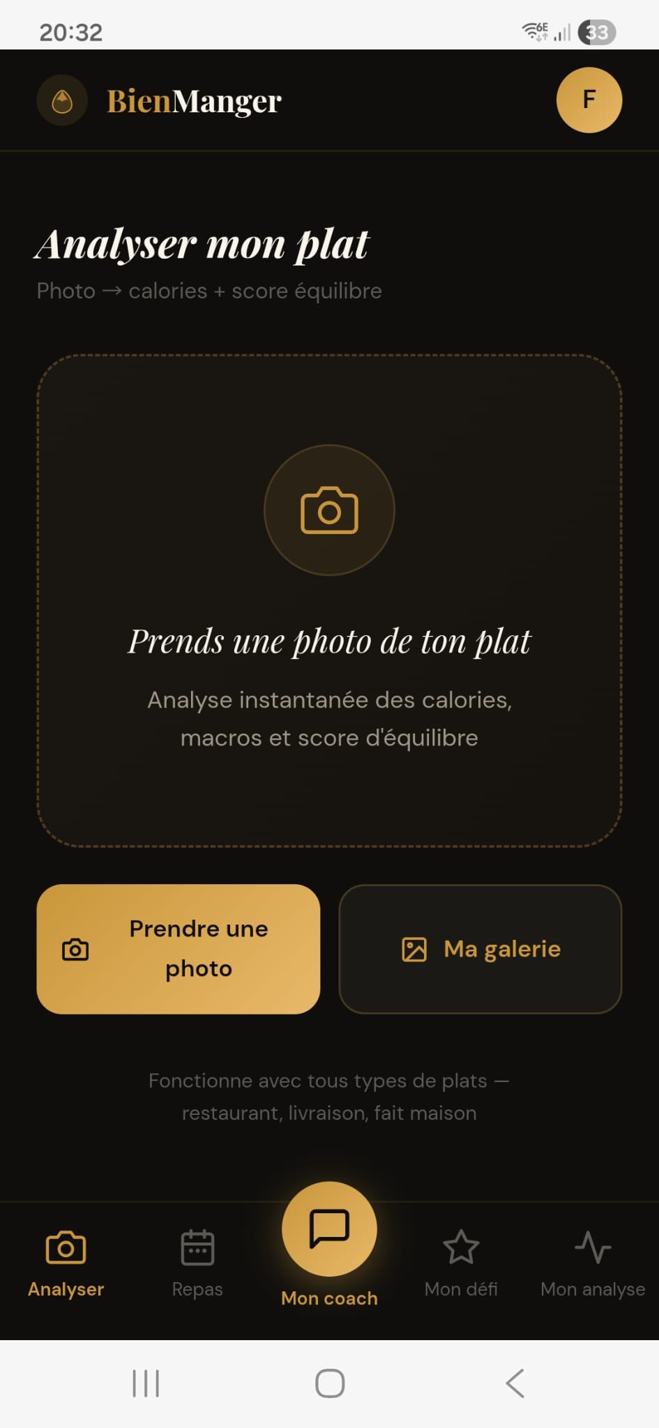 Analyse de plats — BienManger